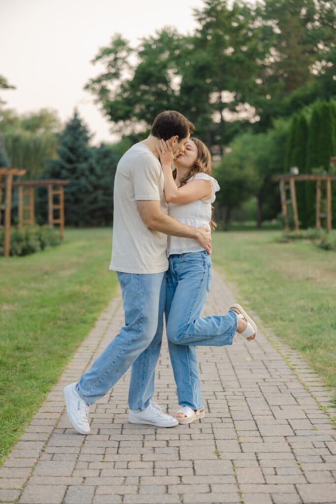 Allentown Rose Garden engagement session at sunset